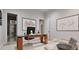 Modern office space features large windows and stylish decor at 429 Shinleaf Pond Trl, Raleigh, NC 27614