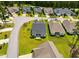 Aerial view of home showcasing well-manicured lawn and the enclosed back porch at 45 Glen Bend Ct, Spring Lake, NC 28390