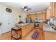 Spacious kitchen featuring a center island, stainless steel appliances, and plenty of storage at 457 Poplar Forest Ln, Pittsboro, NC 27312