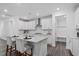 Bright white kitchen with an island, stainless steel appliances, and modern finishes at 4940 Enlightenment Rd, Raleigh, NC 27616