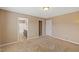 Main bedroom with carpet and attached bathroom and walk in closet at 504 Gumview Cir, Fuquay Varina, NC 27526