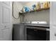 Modern laundry room with gray washer and dryer at 603 Everglades Dr, Mebane, NC 27302