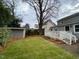 Lush backyard with a well-maintained lawn and a patio adjacent to the house at 627 New Road, Raleigh, NC 27608