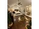 Spacious bedroom featuring a vaulted ceiling and a hide rug at 627 New Road, Raleigh, NC 27608
