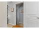 Hallway entryway featuring beautiful white doors and gray walls at 7856 Spungold St, Raleigh, NC 27617