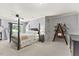 Large main bedroom with comfortable bed, tv, fireplace, and decor at 7856 Spungold St, Raleigh, NC 27617