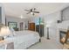 Bright main bedroom features fireplace and comfortable sitting area at 7856 Spungold St, Raleigh, NC 27617