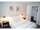 Comfortable bedroom showcases stylish decor, and convenient access to a walk-in closet at 80 Stoneridge Rd, Durham, NC 27705