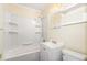 Bathroom with tub, vanity, and toilet at 919 Chester St, Durham, NC 27701