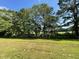 Expansive backyard, bordered with thick green trees, offers endless possibilities at 168 Oakfield Trace Dr, Four Oaks, NC 27524