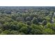 Overhead perspective of a charming community immersed in verdant treetops and established landscaping at 211 Forestview Dr, Elon, NC 27244