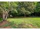 Mature trees adorn the backyard of the property, offering shade at 211 Forestview Dr, Elon, NC 27244