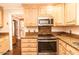 Updated kitchen with granite countertops and stainless steel oven and cooktop at 322 Gravley Dr, Rocky Mount, NC 27804