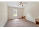Bedroom with a ceiling fan, one window, and carpeted floors at 34 Scotts Creek Run, Angier, NC 27501