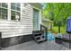 Back porch featuring outdoor seating with a serene backyard view and natural lighting at 3421 Kistler Ct, Willow Springs, NC 27592