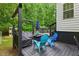 Outdoor patio area featuring furniture, a gazebo, a grill, and a swing at 3421 Kistler Ct, Willow Springs, NC 27592