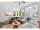 Open-concept living area with a view into kitchen and Gathering room at 3421 Kistler Ct, Willow Springs, NC 27592