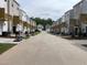 Exterior street view of newly constructed townhomes in a modern community development at 4014 Silver Oak Ln, Durham, NC 27703