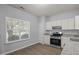 Modern kitchen featuring white cabinets, stainless steel appliances, and granite countertops at 4406 Still Pines Dr, Raleigh, NC 27613