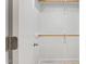 Empty white closet with wood shelves and hardware at 532 Joe Collins Rd, Lillington, NC 27546