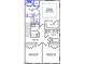 Floor plan featuring primary bedroom, bath #2, laundry room, bedroom #3 and bedroom #2 at 952 Westerland Way # 142, Durham, NC 27703