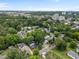 Aerial view of the neighborhood and cityscape surrounding the property at 110 Starlite Dr, Carrboro, NC 27510