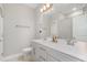 Bathroom featuring double sinks, modern fixtures, and plenty of counter space at 1428 Wrenn Rd, Durham, NC 27703