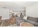 Open concept living room showcasing seamless flow into the kitchen and dining area at 1428 Wrenn Rd, Durham, NC 27703