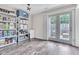 Well-organized storage space with shelving and convenient access to the outdoors at 2602 Hitchcock Dr, Durham, NC 27705