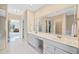 Large bathroom with double sinks and tiled flooring at 306 Neuse Ridge Dr, Clayton, NC 27527