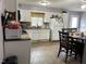 Bright eat-in kitchen with white cabinets, granite countertops, and stainless steel appliances at 3129 Skycrest Dr, Raleigh, NC 27604