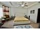 Main bedroom showcases a tray ceiling, plush carpet, and stylish furnishings at 83 Mariners Point Way, Garner, NC 27529