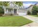 Attractive home with lush lawn, charming porch, and two-car garage, ideal for comfortable suburban living at 853 Bluffcreek Dr, Fuquay Varina, NC 27526
