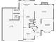 Detailed first-floor plan showcasing the layout with a spacious kitchen, Gathering room, and attached garage at 8841 Deerland Grove Dr, Raleigh, NC 27615