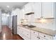 Modern kitchen with stainless steel appliances and white cabinets at 1104 Gaston Manor Dr, Durham, NC 27703
