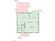 Floor plan showing the first floor with kitchen, dining room, living room, half bath, foyer, porch and deck at 113 Fox Run, Henderson, NC 27536