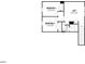 Second floor layout featuring two bedrooms, a bath, a loft, and staircase access at 115 Vulcan St, Garner, NC 27529