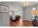 Welcoming entryway with hardwood floors leading into a spacious living area at 12082 Nc 42, Fuquay Varina, NC 27526