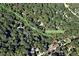 Aerial view showing the property's location with direct access to Kildaire Farm Greenway at 128 Castlewood Dr, Cary, NC 27511
