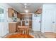 Well-lit kitchen with wood cabinets, and efficient layout for cooking at 1605 Goldsboro Ave, Sanford, NC 27330