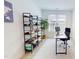 Bright office features a modern desk and bookshelf, perfect for working from home at 1720 Pinecliff Ct, Fuquay Varina, NC 27526