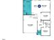 Detailed first floor plan showcases the home's layout with open kitchen, dining, great room and flex room at 180 Sargents St, Garner, NC 27529