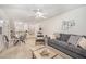 Spacious living room with ample natural light and open layout to kitchen and dining area at 1851 Trailwood Heights Ln # 204, Raleigh, NC 27603