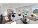 Bright and spacious living area connecting to dining with an open floor plan, perfect for modern living at 2019 Nebula Way, Durham, NC 27703