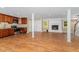 Partially finished basement featuring a fireplace and kitchen area at 2139 Race Track Rd, Burlington, NC 27215