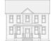 Elevation of a two story home with a covered porch and a symmetrical design at 242 Waterwheel Dr, Selma, NC 27576