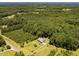 Extended aerial view of the property featuring lush greenery, surrounding trees, and privacy at 2819 Russell Mcpherson Rd, Burlington, NC 27215
