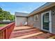 Spacious wooden deck great for outdoor gatherings and relaxation at 402 Hearthstone Dr, Nashville, NC 27856
