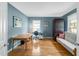Functional office space with hardwood floors and natural light, perfect for a home office or study at 4613 Moores Creek Rd, Durham, NC 27705