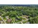 A beautiful aerial shot of the neighborhood's trees and the property at 502 S Eighth St, Mebane, NC 27302